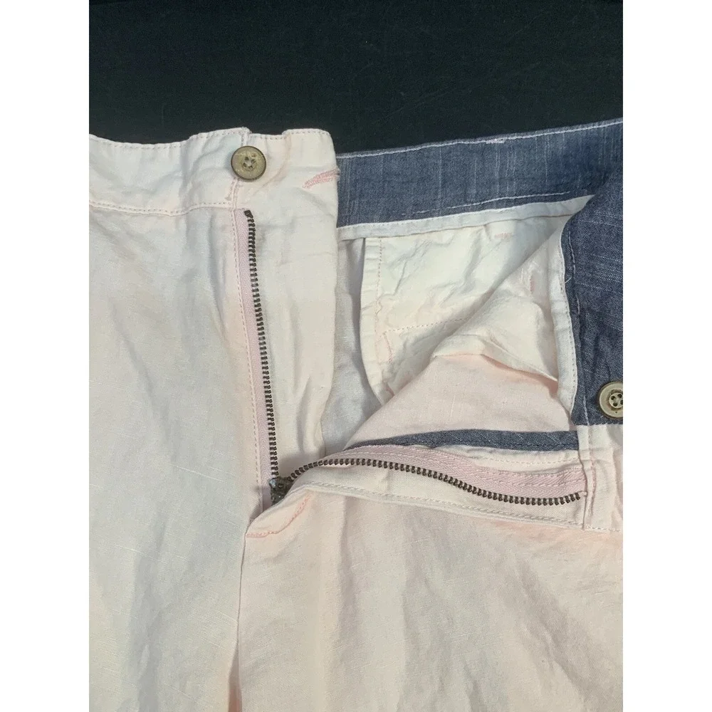 Faherty Cotton/Linen Malibu Short Summer Pink Size 33